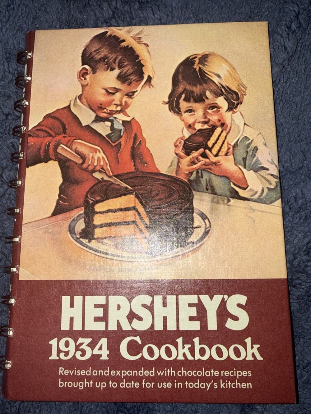 Vintage Hershey's 1934 Cookbook Spiral Reprint 1971 6th Printing Estate Copy VGC